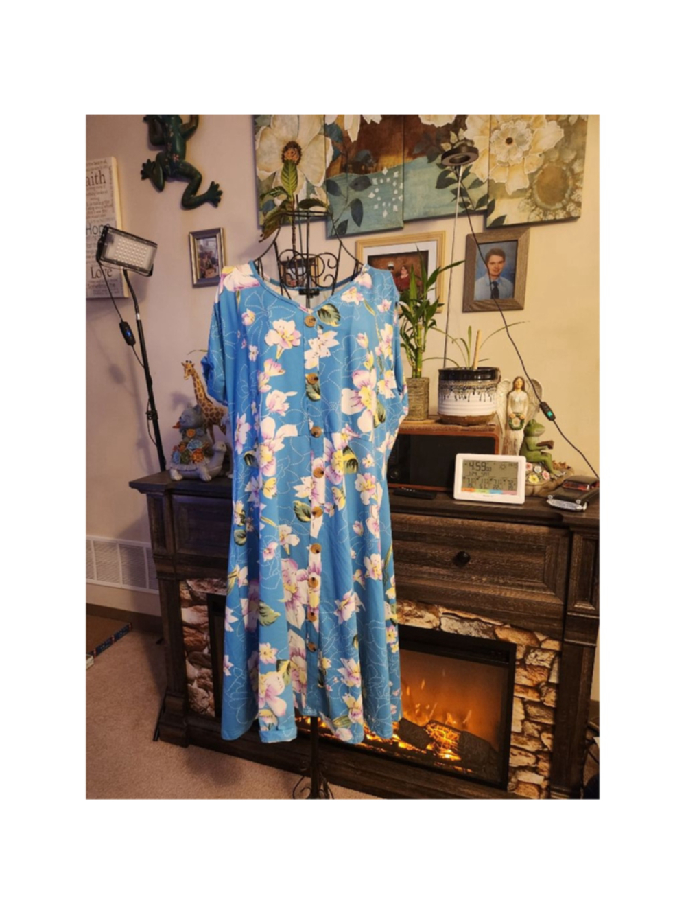 Voianlimo floral button us dress size 2x - Picture 2 of 9